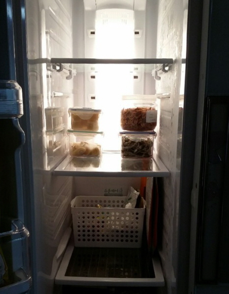 정리한 냉장고