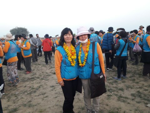 2018년도 인도 성지순례(왼쪽 박미란 님)