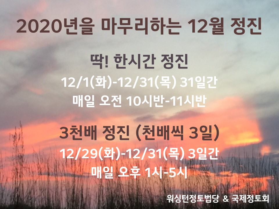 12월 연말정진 홍보물