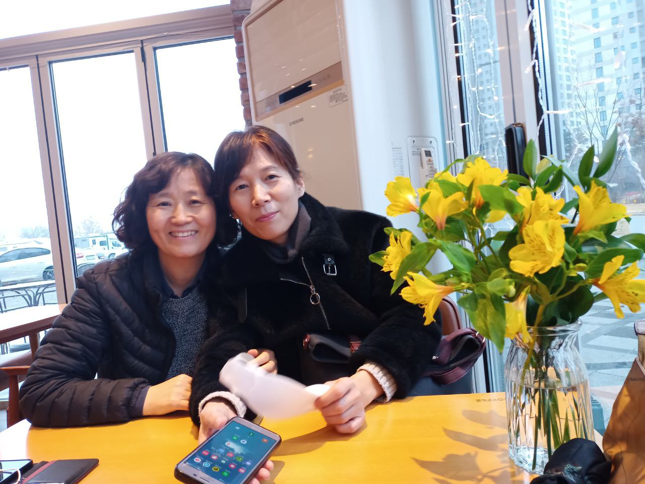 정토 불교대학 홍보 화상회의 후(왼쪽 박미란 님)