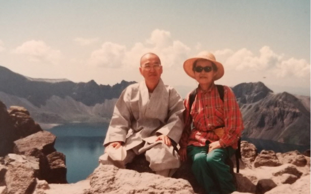 1996년 8월, 동북아 역사기행 중 백두산 천지에서 1996년 8월, 동북아 역사기행 중 백두산 천지에서